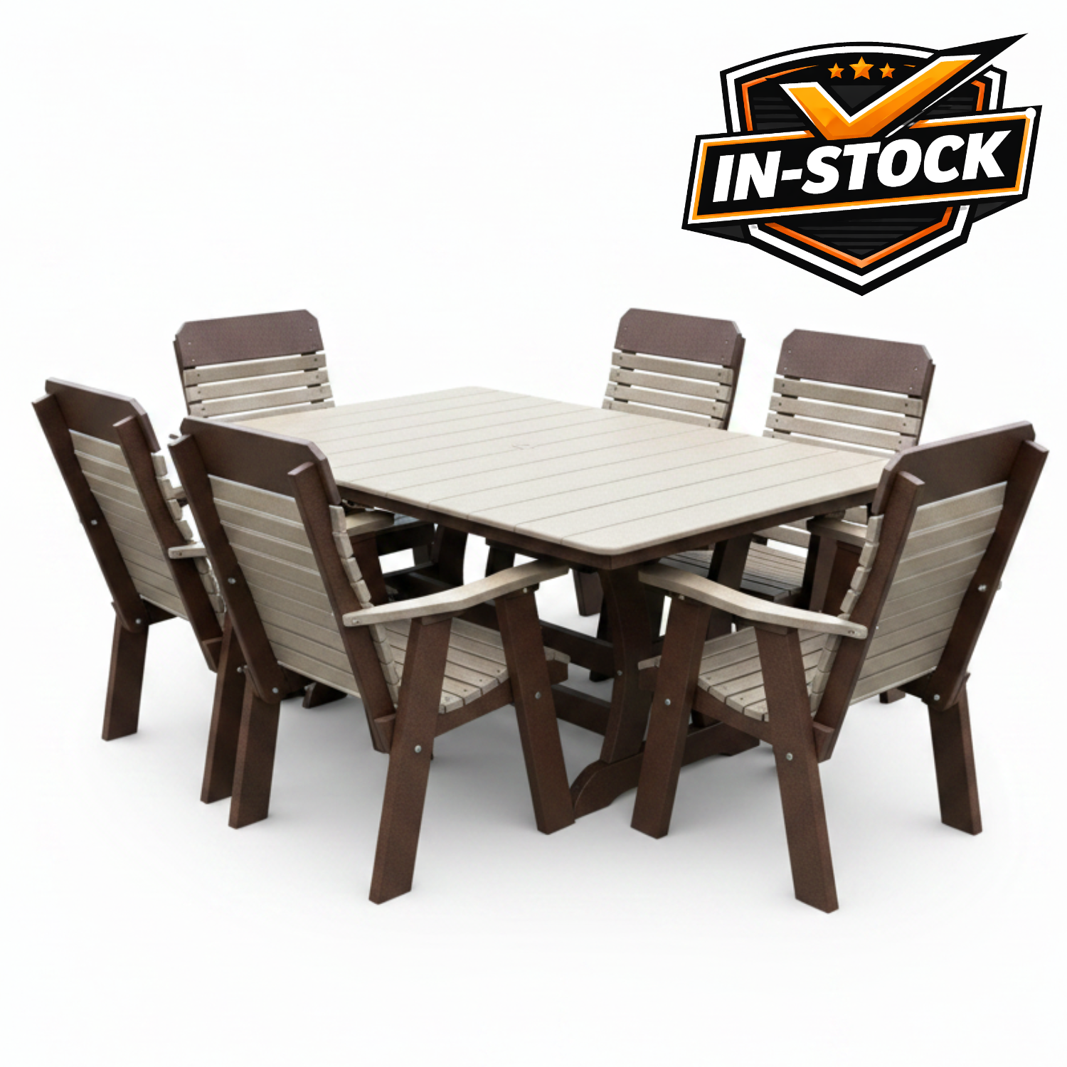Amish Comfort Back 44" x 72" Dining Set - In-Stock