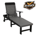 Amish Comfort Back Chaise Lounge - In-Stock - Dark Gray on Black 