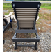 Amish Comfort Back Chaise Lounge - In-Stock - Weatherwood  on Black - Real Photo - Back Detail