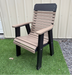 Amish Comfort Back Poly Dining Chair - Tangent Poly - Weatherwood on Black
