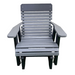 Amish Comfort Back Glider - Amish HDPE Poly Glider - Tangent Poly - Polywood Glider - Dark Gray on Black - In-Stock