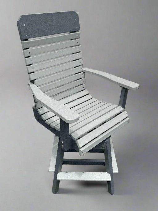 Amish Comfort Back Swivel Counter Dining Chair 