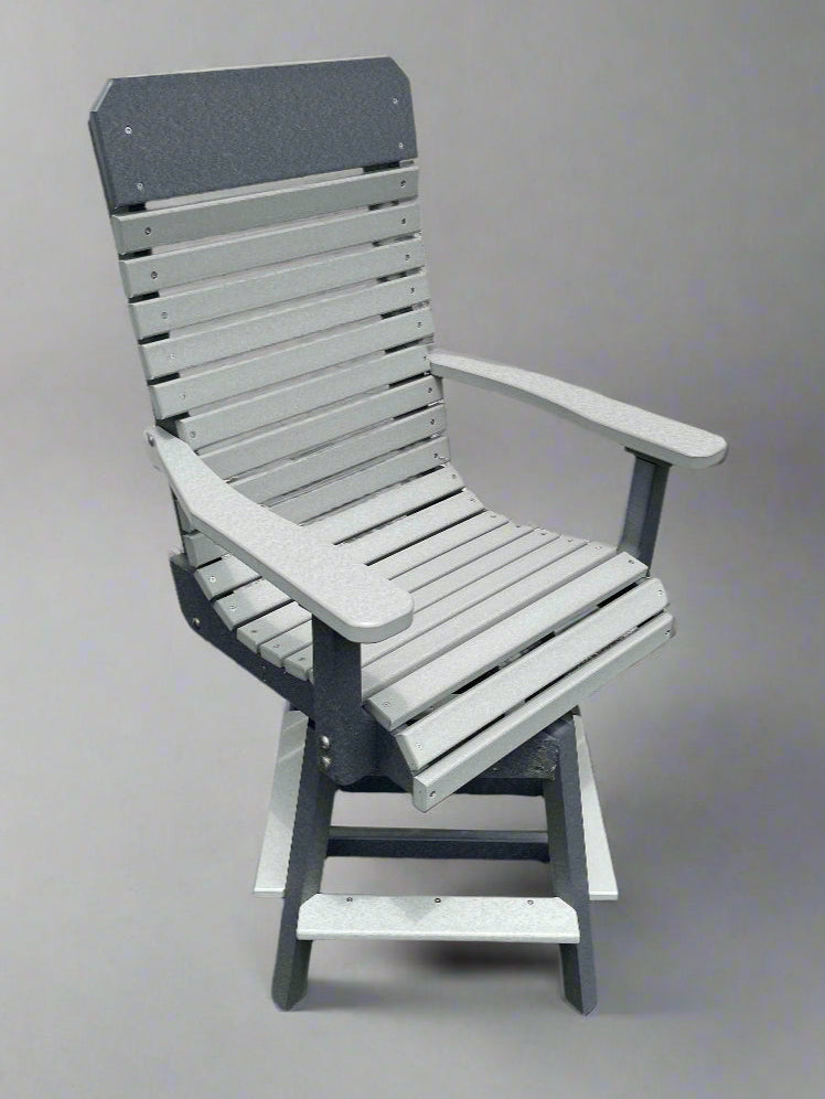 Amish Comfort Back Swivel Counter Dining Chair 