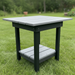 Amish Comfort Rectangle End Table - Tangent Poly - Dark Gray on Black