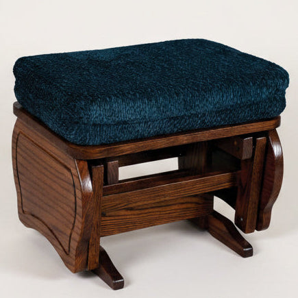 Amish Crafted Oak with Michaels Stained Contemporary Style Gliding Ottoman with  6250-K Zora Fabric