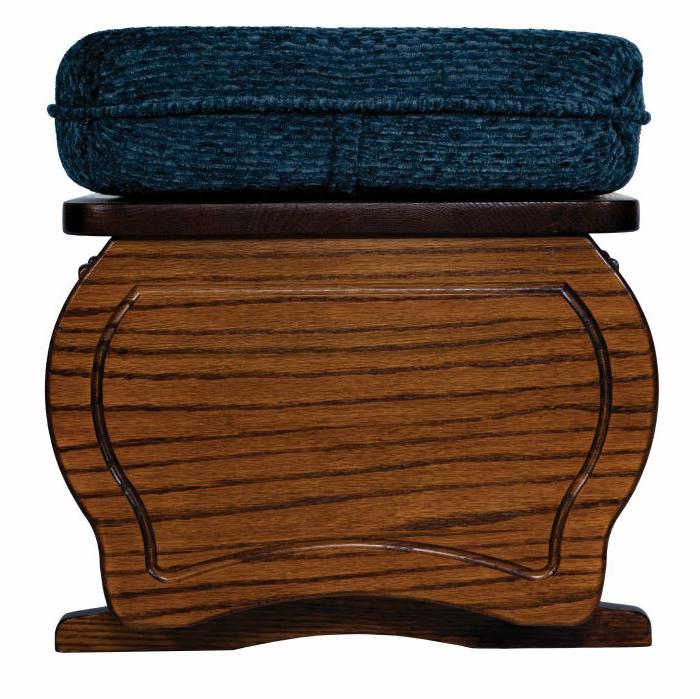 Amish Oak with Michaels Stain Contemporary Style Gliding Ottoman