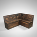 Amish Contemporary Storage Dining Nook Benches with Storage 