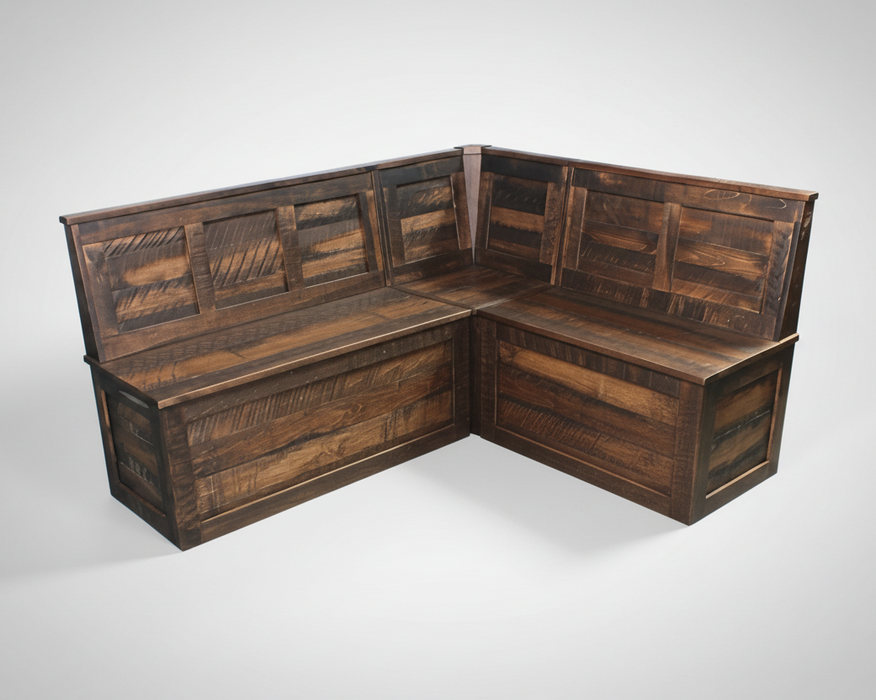 Amish Contemporary Storage Dining Nook Benches with Storage 
