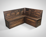 Amish Contemporary Storage Dining Nook Benches with Storage 