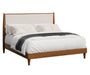 Amish Contour Bed Modern Style on Brown Maple FC Harvest Stain Panel Bed 