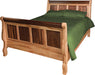 Amish Cornwell Bed Two Tone: Base: Wormy Maple - Natural, Panels: Walnut - Natural