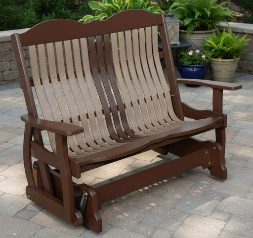 Amish Cottage Lite Polybent 4' Glider - E-Mar Backyard - Amish Made 4' Polybent Glider 1