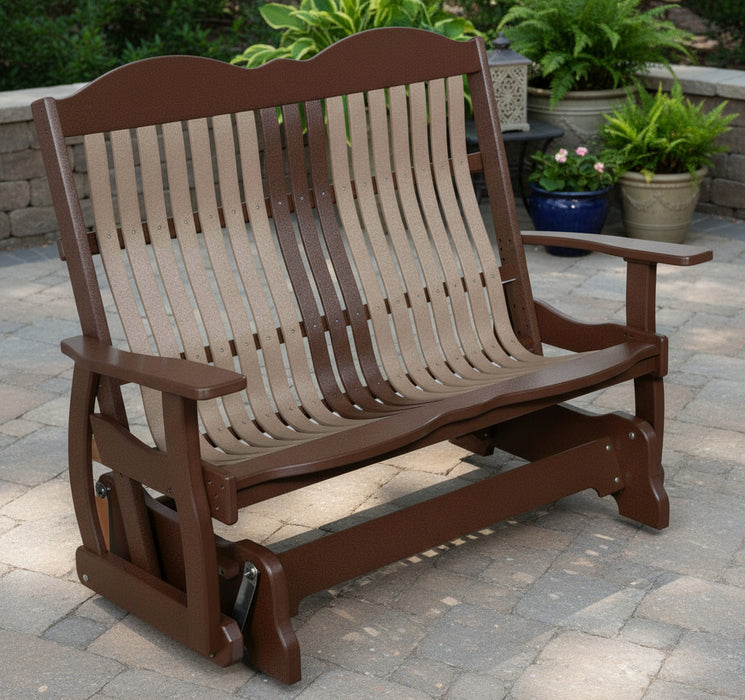 Amish Cottage Lite Polybent 4' Glider - E-Mar Backyard - Amish Made 4' Polybent Glider 1