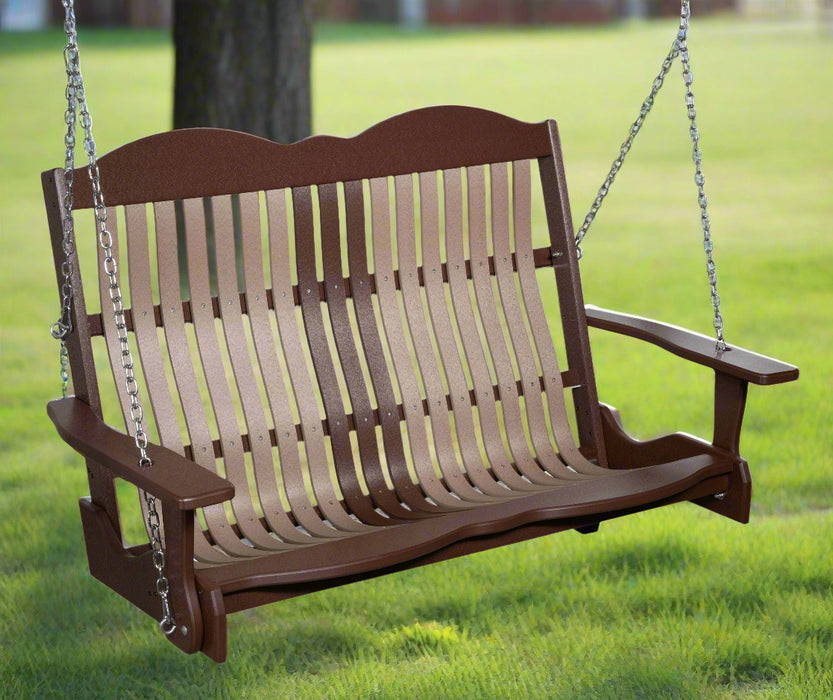 Amish Cottage Lite Polybent 4' Swing - E-Mar Backyard - Amish Made Polybent 4' Swing 1