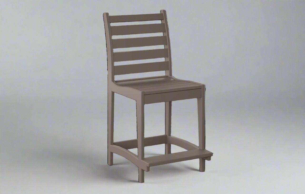 Amish Counter height Meadow dining Chair poly outdoor gray furniture