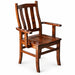 Amish Country Auburn Dining Chair - Emerson Woodcraft - Contemporary Amish Dining Chair - Solid Oak - Arm Chair