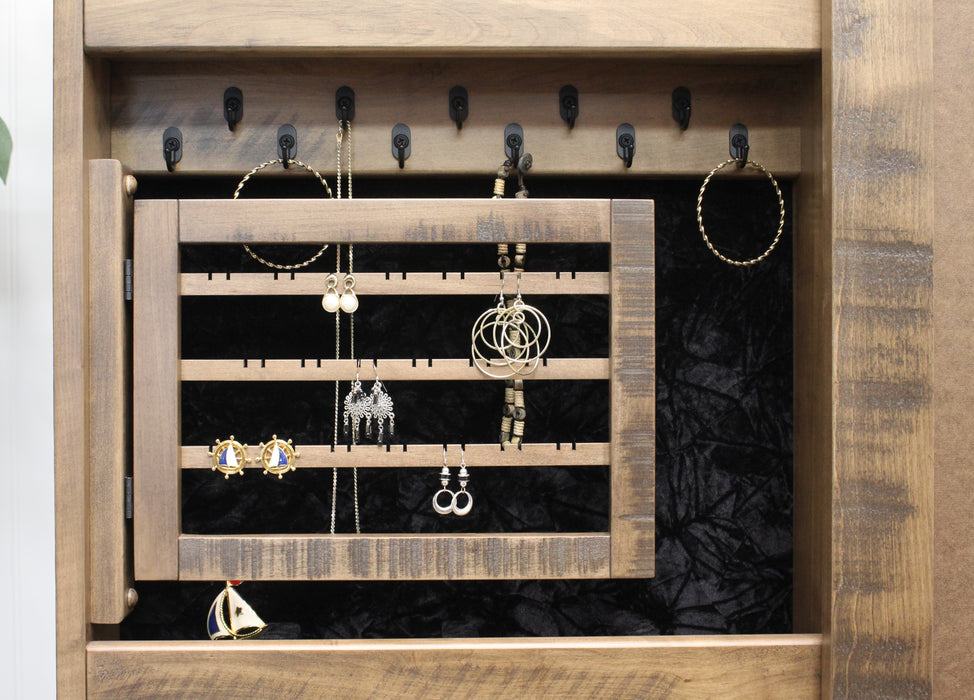 Amish Country Corner Shaker Jewelry/ Rifle Cabinet earring screen