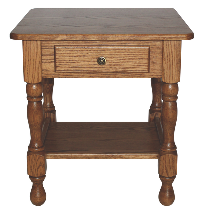 Amish Country End Table - Amish Traditional End Table - Solid Oak  End Table - Ashery Woodworking