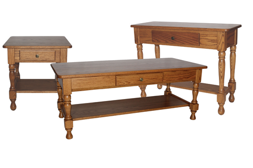 Amish Country Living Room Tables - Amish Traditional Living Room Tables - Solid Oak Living Room Tables - Ashery Woodworking