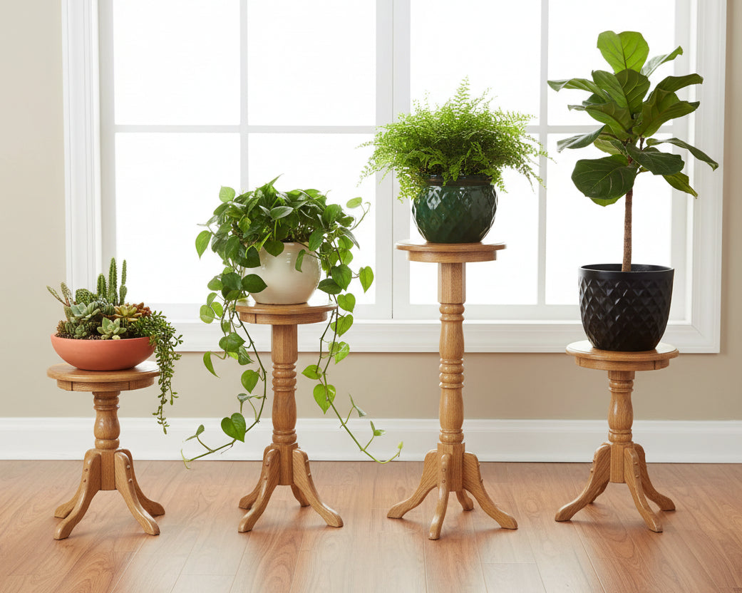 Amish Country Plant Stands Traditional Turned Plant Stand Solid Oak