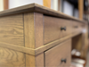 Amish Craftsman Double Pedestal Desk - Solid Oak Amish Desk - Flip Down Keyboard Drawer - OCS-121 Smoke 1