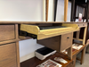 Amish Craftsman Double Pedestal Desk - Solid Oak Amish Desk - Flip Down Keyboard Drawer - OCS-121 Smoke 4