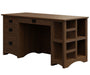 Amish Craftsman Mission Double Pedestal Office Desk with Bookcase on Side
(1) Center Pencil Drawer
(2) Standard Drawers
(1) Bottom File Drawer
Shelf Storage on Side of Desk
Standard Hardware: Black Mission
*Flipped Orientation SAME Price 
