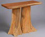 Amish Creek Side Stump Base Sofa Table with Walnut Live Edge Top