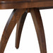Amish Cynergy Double Pedestal Dining Table - Square Round Top - Roundover Edge - Amish Modern Unique Pedestal Table - Brown Maple - OCS-117 Asbury - Base Close-Up