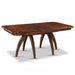 Amish Cynergy Double Pedestal Dining Table - Square Round Top - Roundover Edge - Amish Modern Unique Pedestal Table - Brown Maple - OCS-117 Asbury - No Background