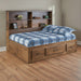 Amish DH Platform Storage Platform Bed with Storage Drawers Under Bed