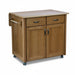 Amish Danae's Kitchen Island -Hickory Base - Hard Maple Top - Drop Leaf Island  - Blank Background