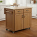 Amish Danae's Kitchen Island -Hickory Base - Hard Maple Top - Drop Leaf Island  - In-Room Photo