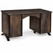 Amish Dehl Computer Double Pedestal Desk Back