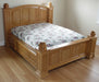 Amish Deluxe Viceroy Bed with Low Posts on Oak with Fruitwood Stain Traditional Style