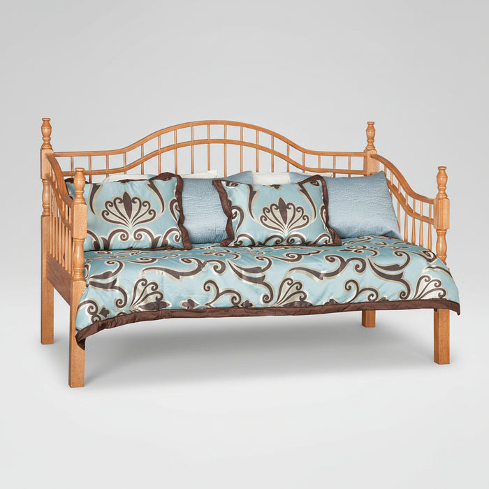 Amish Double Bow Day Bed Crown Victorian Spindle Antique Day Bed Twin Mattress Size 