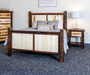 Amish Durango Reclaimed Barnwood/Aspen Wood Post Bed - Queen Size - Amish Reclaimed Barnwood Bed