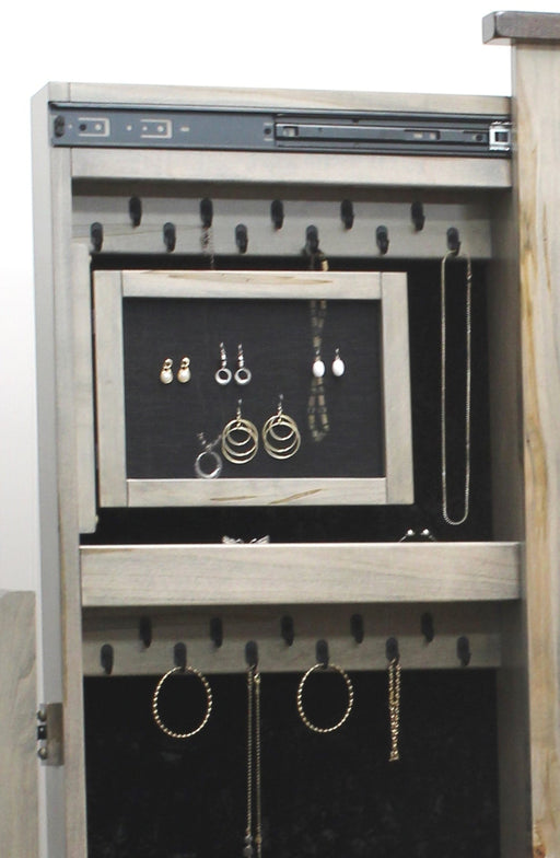 Amish ERD Barn Wood Top Jewelry Cheval Mirror Earring Screen