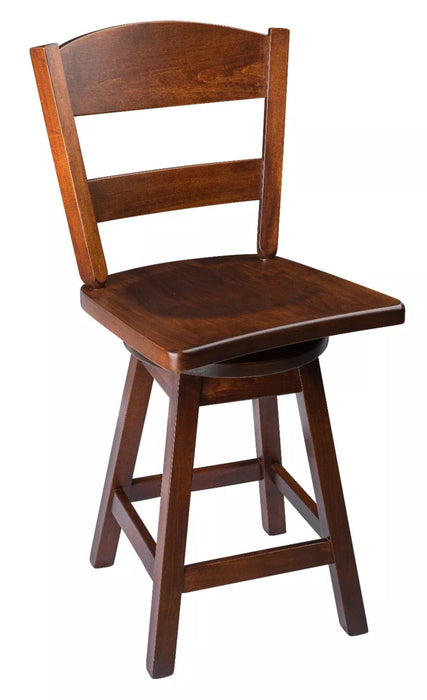 Emerson Woodcraft Barstool Amish Made Brown Maple OCS 113 Michaels Front Facing