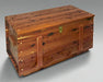 Cedar Chest with Gold Lock Amish Built Solid Cedar Wood Front Facing