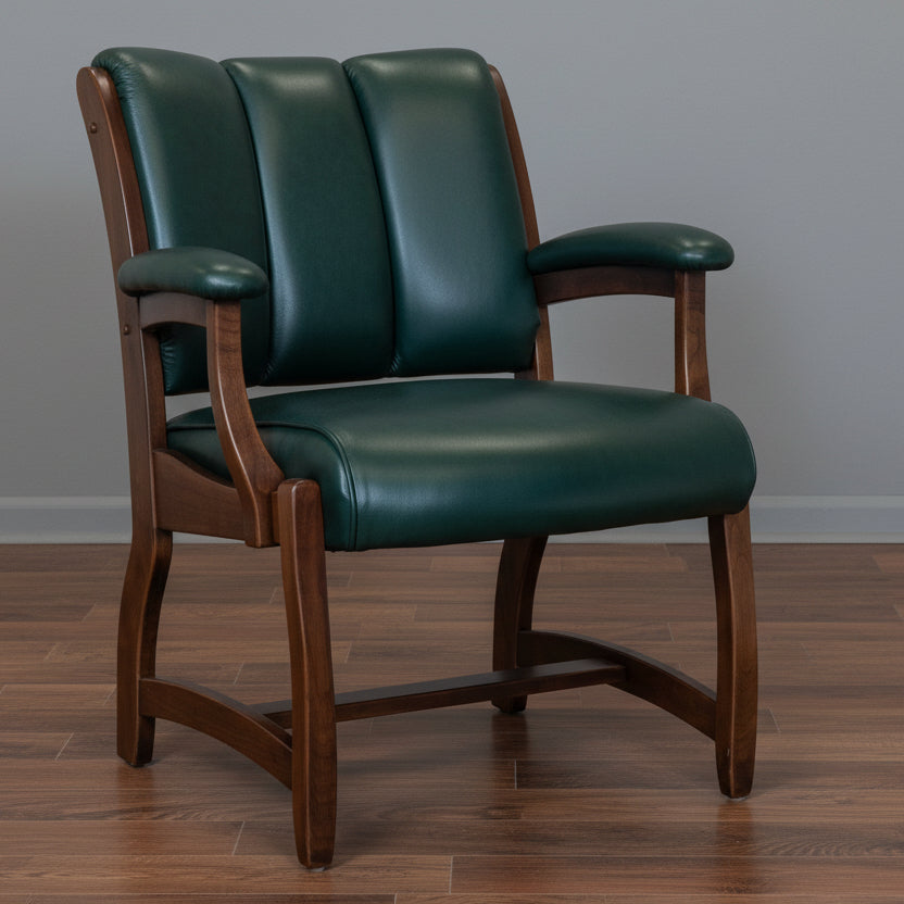 Amish Edelweiss Client Arm Chair Fabric/Leather Office Chairs Heartland Fabric Indoor Fabric