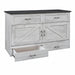Amish Eldridge Farmhouse Murphy Cabinet Hide-A-Bed - Rustic Painted Farmhouse Style Hide-A-Bed Cabinet - Drawer Open Photo