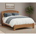 Amish Elite Buckeye Arched Panel Bed with Low Footboard Shaker Panel Style Quick Ship