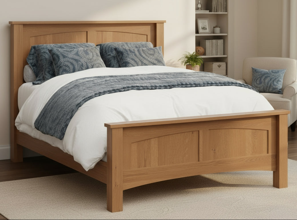 Amish Elite Buckeye Panel Bed Shaker Panel Style Quick Ship