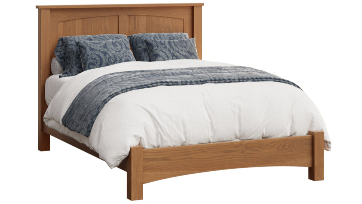 Amish Elite Panel Bed with Low Footboard