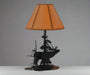 Amish Elk Black Metal Table Lamp Rustic Cabin Table Lamp