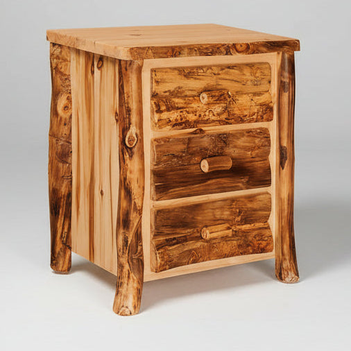 Amish Elkhorn 3 Drawer Nightstand Quick Ship
