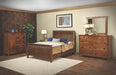 Amish_Elkins_Bedroom_Set in Rustic QSWO - Golden Brown Stain