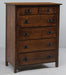 Amish Elkins Chest of Drawers in Rustic QSWO with Briar Stain Contemporary Style