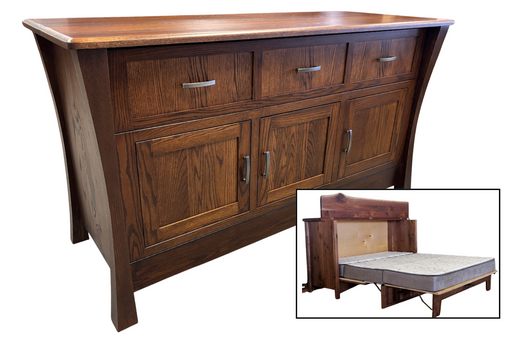 Amish Elmo Hide-A-Bed - Solid Oak - Amish Murphy Bed